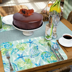 Isla Mona Coastal Reversible Rectangular Plastic Placemat