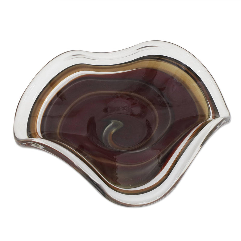 Caldera Art glass centerpiece - Accent DecorNOVICA