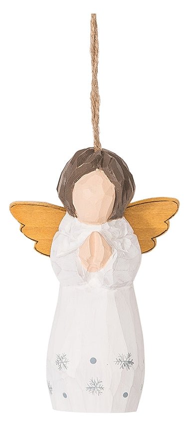 Carved Wood Angel Ornament - ChristmasGallerie II