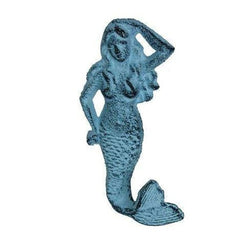 Rustic Cast Iron Mermaid Hook- multiple colors available!