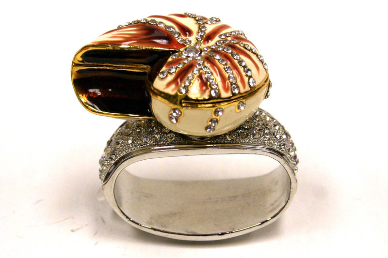 Jeweled Nautilus Napkin Ring Set of 4