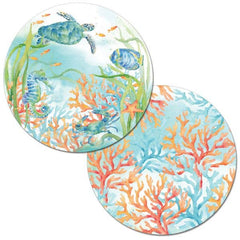 Sea Life Serenade Reversible Round Plastic Placemat
