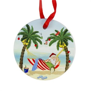 Ceramic Santa Hammock Ornament - holiday decorBeachCombers