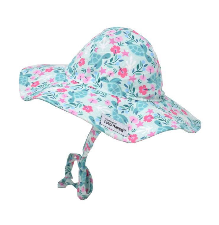 Children's Luau Palms UPF 50+ Floppy Hat by Flap Happy - Baby & ToddlerAbound Warehouse Store