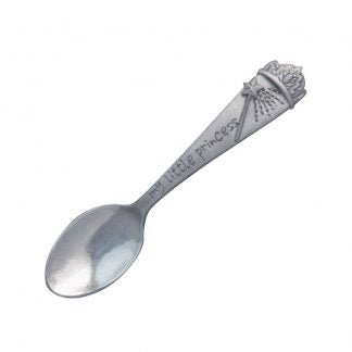 Child's Pewter Feeding Spoon - Bunny, Star, Duck, Crab, Prince and Princess - BabySalisbury