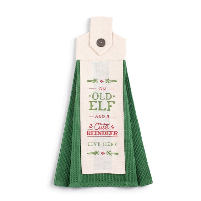 Christmas Button Loop Tea Towel - ChristmasDemdaco