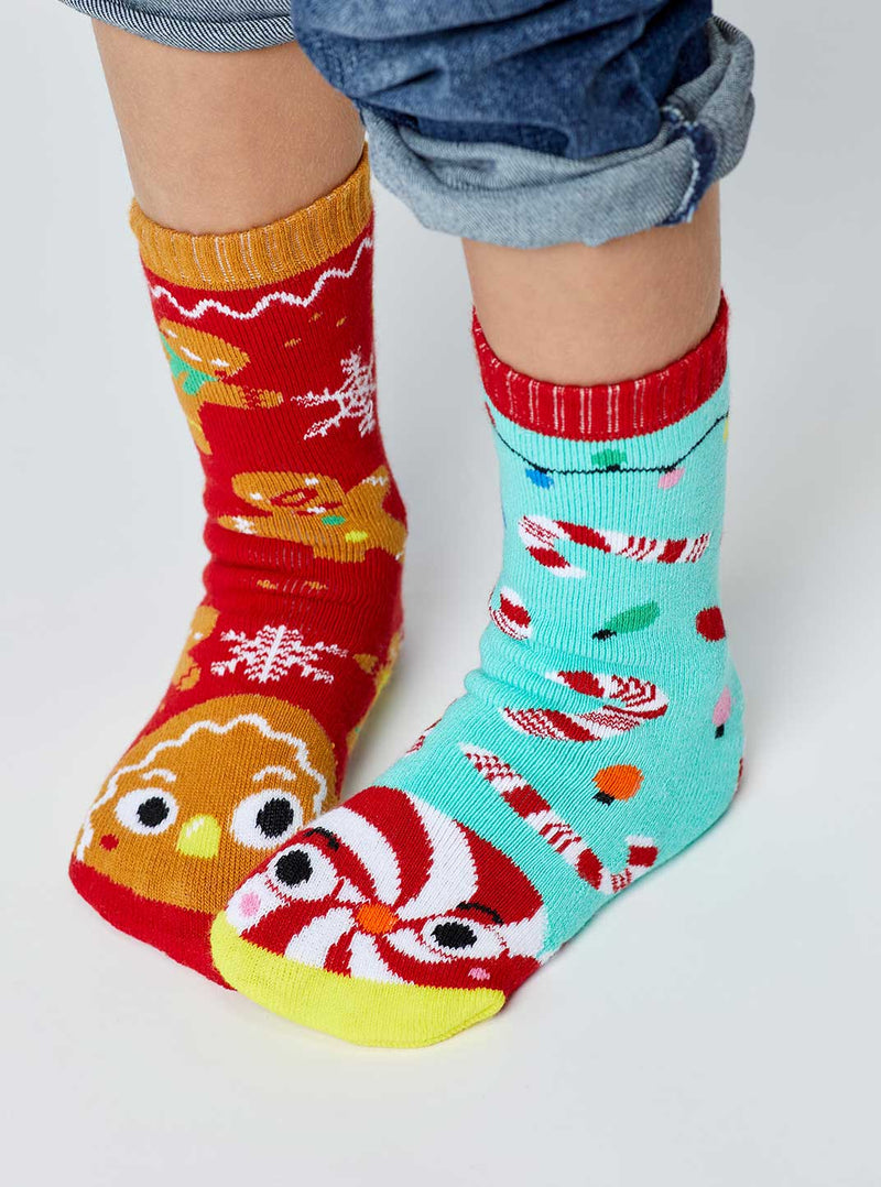 Christmas! Gingerbread & Candy Cane | Mismatched Socks - ChristmasPals Socks