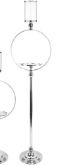 Circle Silver Metal Candle Stand - 56