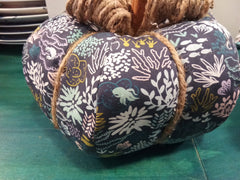 Coastal Sea Fan Coral Fabric Pumpkin - 3 Sizes - Accent DecorLoving Coastal Living