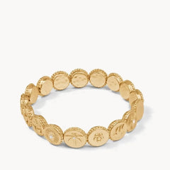 Coin Stretch Bracelet Monarch - Gold