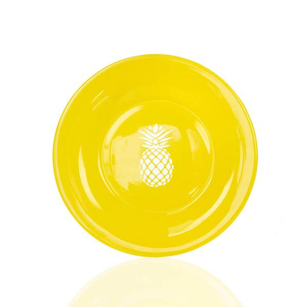 Colonial Pineapple Yellow Plate - 8" - DishesRolf Glass