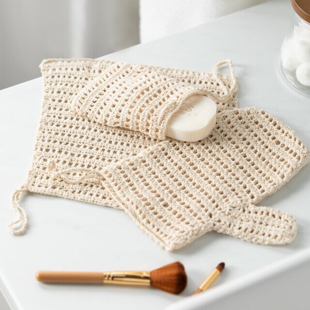 Comfort Handwoven Natural Fiber Exfoliating Washcloth, Gloves, & Soap Bag - Bath & BeautyDemdaco