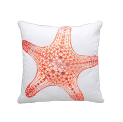 Coral Embroidered Starfish Indoor/Outdoor Pillow - pillowRightside Design