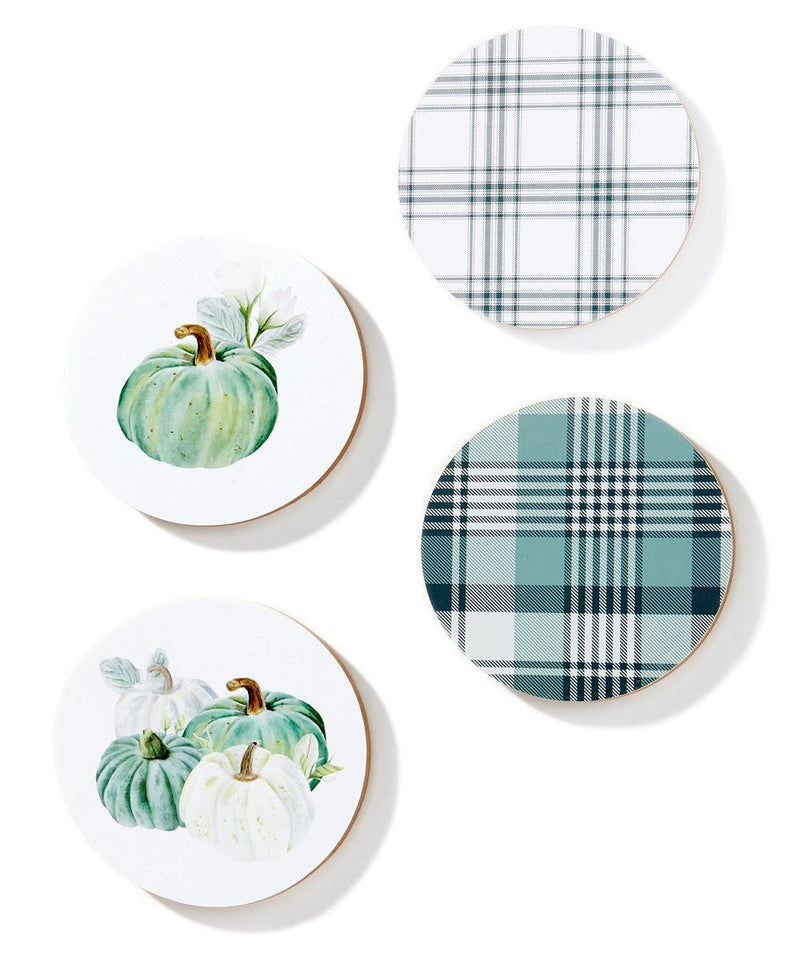 Cork Back Pumpkin Coasters - Set of 4 - Giftcraft Inc.