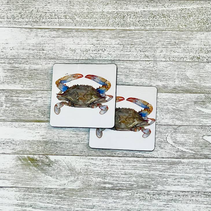 Crab Towel and Coasters - Kitchen AccessoriesHoly City Creations