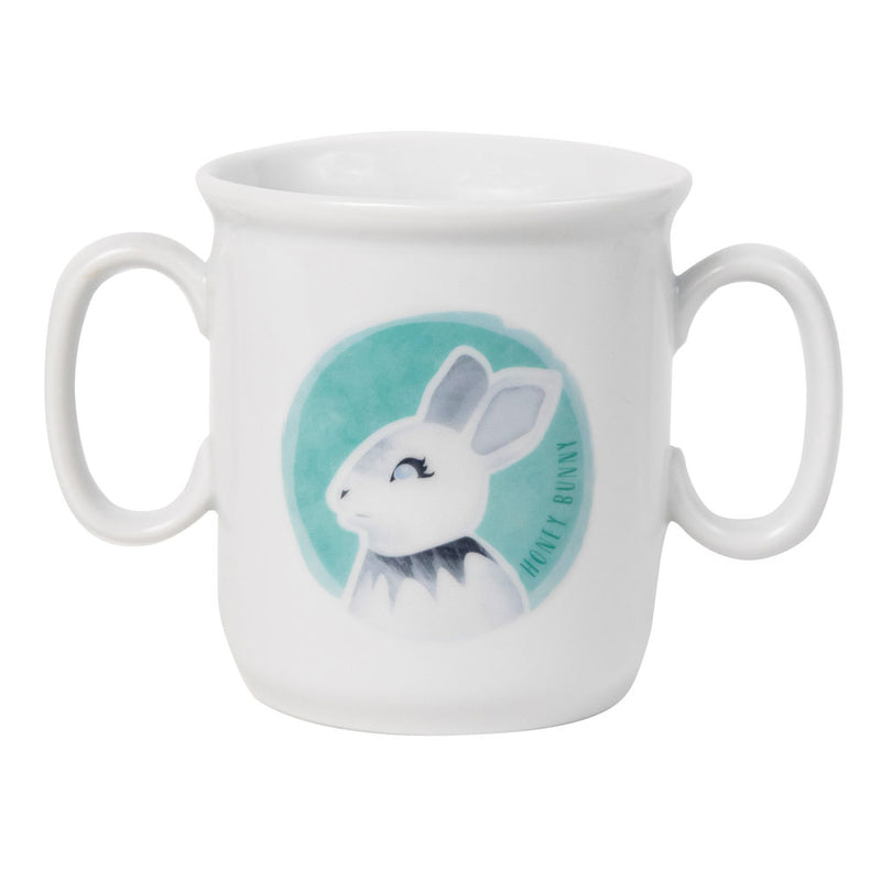 Baby Cup, Plate, Bowl, Bib & Teether Set - Bunny