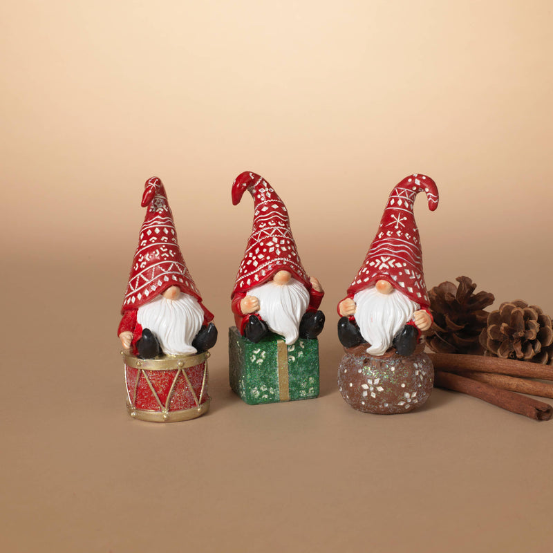 Resin Holiday Gnome Figurine- Available in 3 different styles