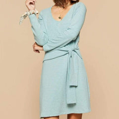 Deanna Wrap Dress - Blue Surf - ApparelSPARTINA 449