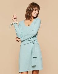 Deanna Wrap Dress - Blue Surf - ApparelSPARTINA 449