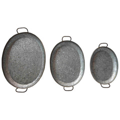 Decorative Galvanized Metal Trays - 3 Sizes - Home DecorCreative Co - Op