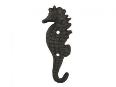 Cast Iron Seahorse Hook- multiple colors available