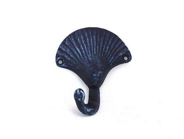 Cast Iron Seashell Hook- Multiple Colors available!
