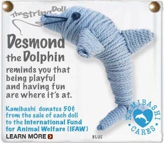 Desmond the Dolphin - Inspirational String Doll Keychain - Just for KidsKamibashi