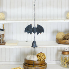 Hanging Metal Bat with Bell Decor