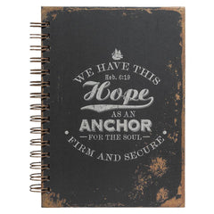 Hope As An Anchor Large Hardcover Wirebound Journal - Hebrews 6:19