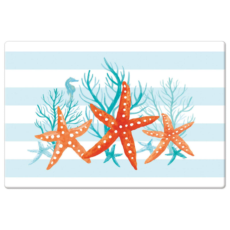Starfish Stripe 30” x 20” Decorative Vinyl Comfort Floor Mat