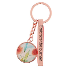 Embrace The Journey Orange Blossoms Rose Gold Key Ring - Apparel & AccessoriesChristian Art Gifts