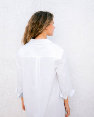 Essential Collar Shirt Dress - White - ApparelMer - Sea