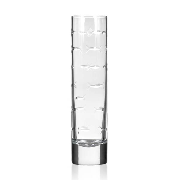 Etched Bud Vase - 8" - DishesRolf Glass