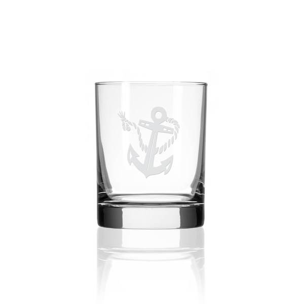 Etched Double Old Fashioned Glass - DishesRolf Glass