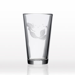 Etched Mermaid Pint Glass - DishesRolf Glass