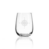 Etched Stemless Wine Glass - DishesRolf Glass