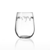 Etched Stemless Wine Glass - DishesRolf Glass