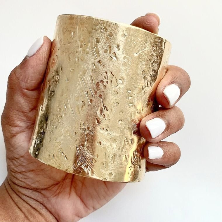 Extra Wide Tall Brass Cuff Bracelet by Brazed Brand - BraceletAbound Warehouse Store