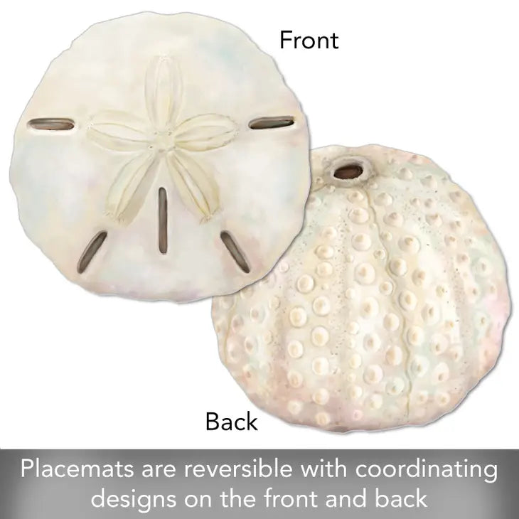 Sand Dollar Reversible Shaped Easy Care Plastic Placemat