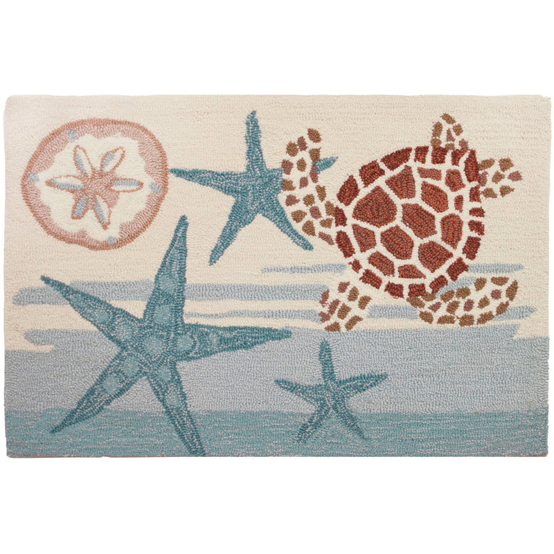 Coastal Turtle  HomeFires Accent Rug 22" x 34"