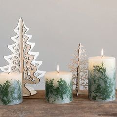 Fir Scented Pillar Candle - ChristmasCreative Co - Op