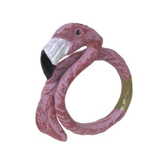 Flamingo Beach Enamel Napkin Rings - Kitchen AccessoriesWilco Home