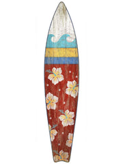 Floral Surfboard Shaped Wall Decor - Wall DecorRed Horse Arts