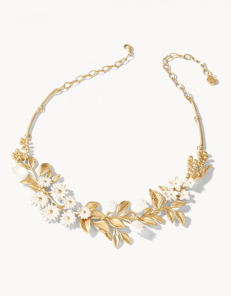 Garden Party Statement Necklace - 18" White - JewelrySPARTINA 449