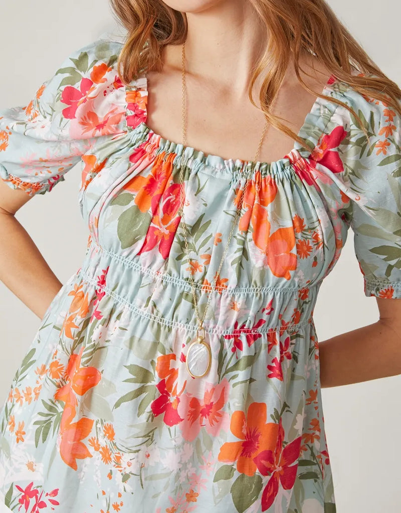 Leona Top - Alljoy Landing Tropical Floral