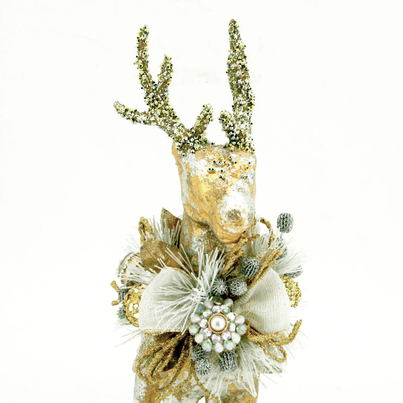 Golden Beaded Reindeer - 4 Sizes/Styles - ChristmasSeasonal by Contrast Inc.