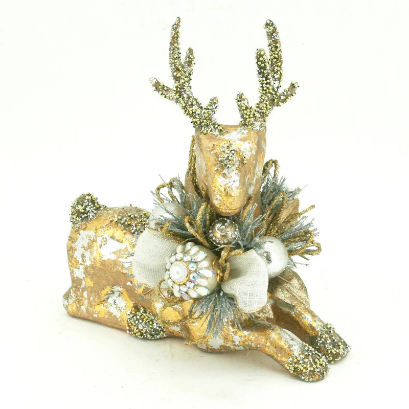 Golden Beaded Reindeer - 4 Sizes/Styles - ChristmasSeasonal by Contrast Inc.