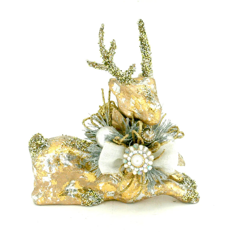 Golden Beaded Reindeer - 4 Sizes/Styles - ChristmasSeasonal by Contrast Inc.