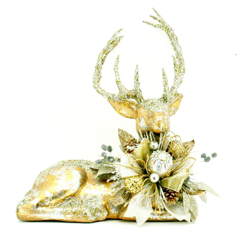 Golden Beaded Reindeer - 4 Sizes/Styles - ChristmasSeasonal by Contrast Inc.