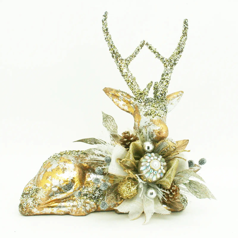 Golden Beaded Reindeer - 4 Sizes/Styles - ChristmasSeasonal by Contrast Inc.